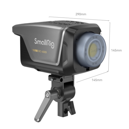 SmallRig 3971 RC 450D - studyjna lampa LED COB z akcesoriami - wymiary